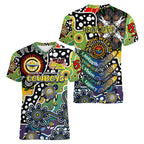 Personalised Cowboys NRL Celebrating 50 Years of Naidoc Women V-Neck T-Shirt NAIDOC Week 2025 Aboriginal