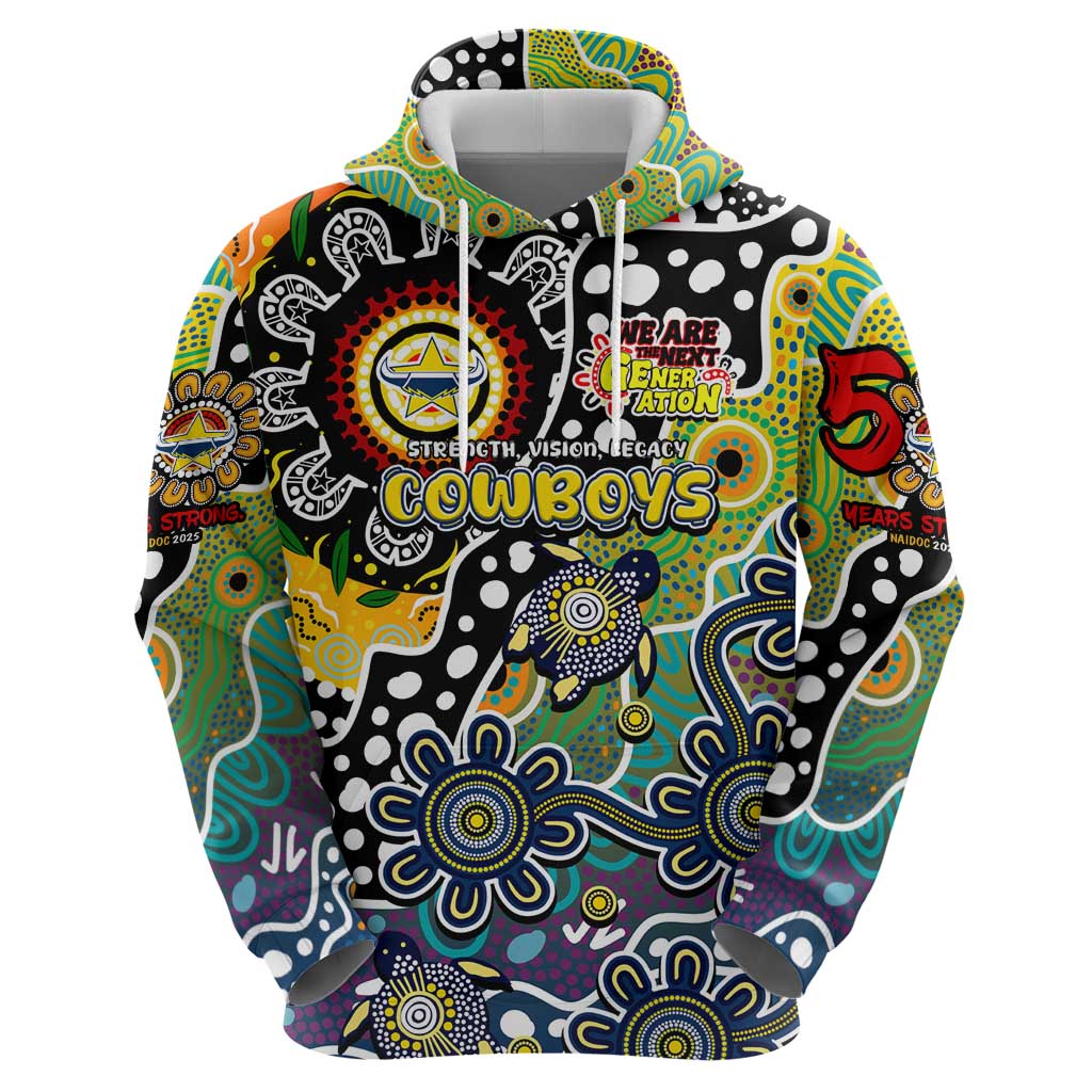 Personalised Cowboys NRL Celebrating 50 Years of Naidoc Zip Hoodie NAIDOC Week 2025 Aboriginal