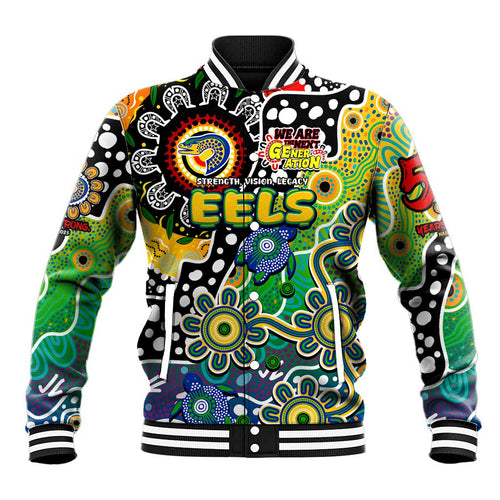 Personalised Eels NRL Celebrating 50 Years of Naidoc Baseball Jacket NAIDOC Week 2025 Aboriginal