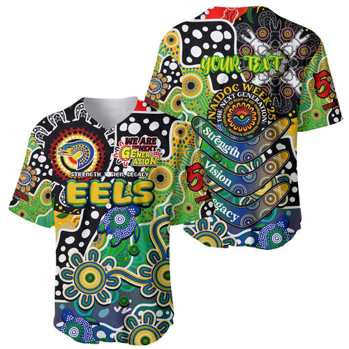 Personalised Eels NRL Celebrating 50 Years of Naidoc Baseball Jersey NAIDOC Week 2025 Aboriginal