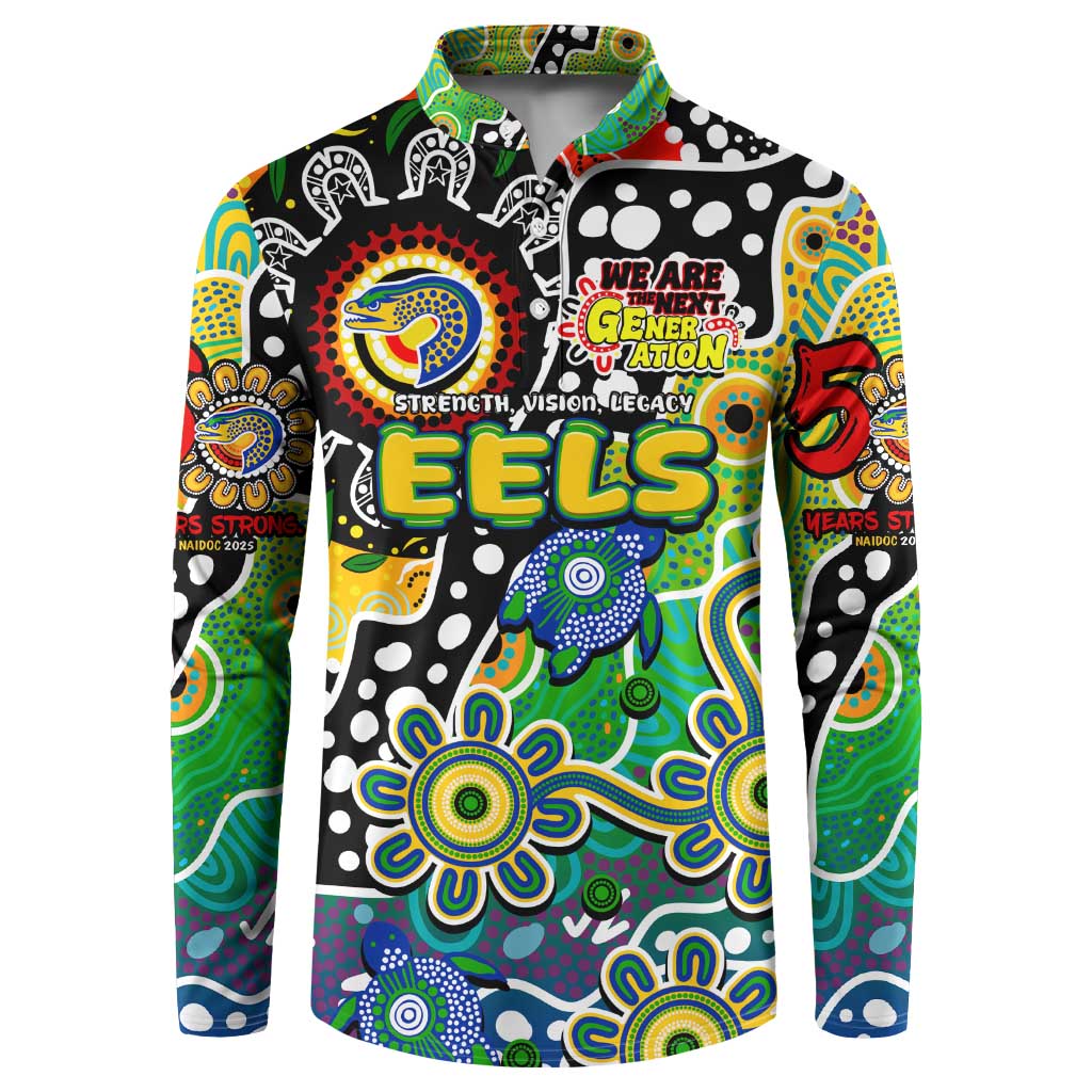 Personalised Eels NRL Celebrating 50 Years of Naidoc Button Sweatshirt NAIDOC Week 2025 Aboriginal