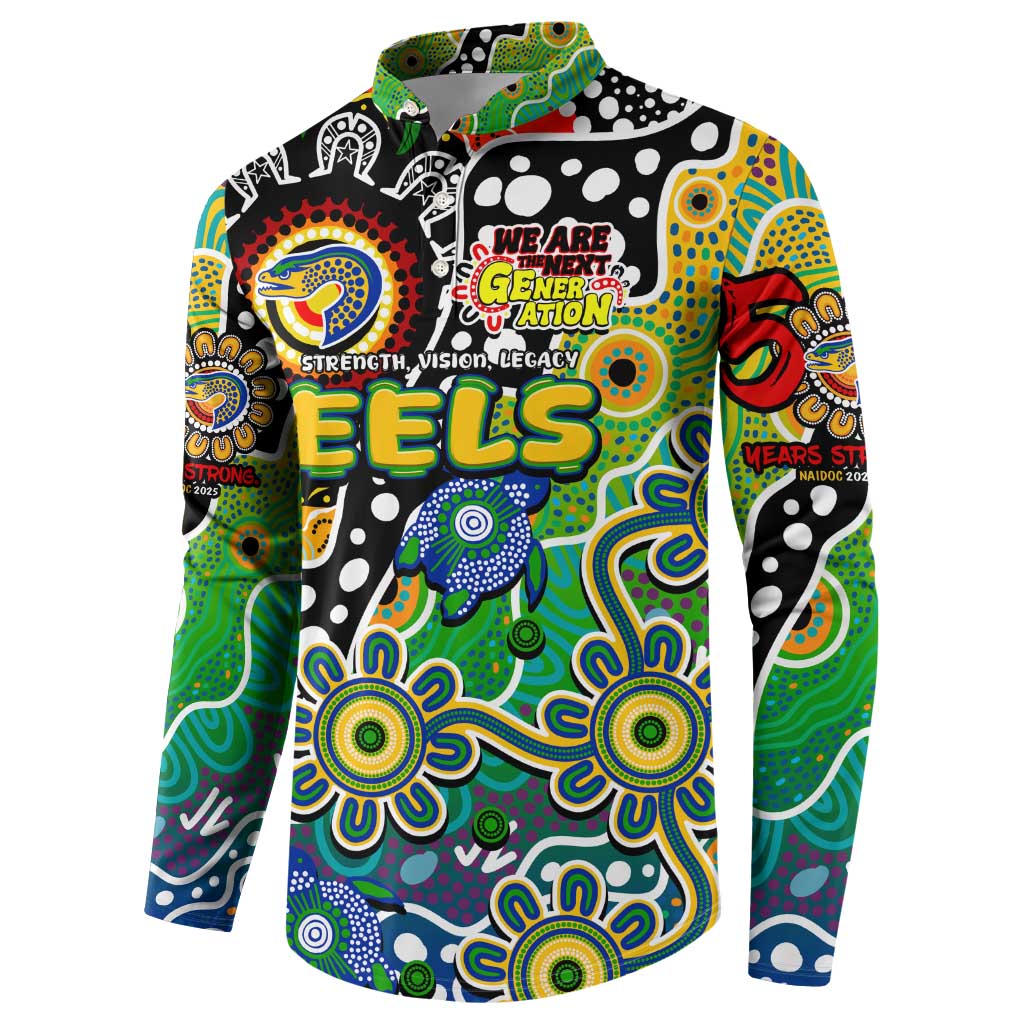 Personalised Eels NRL Celebrating 50 Years of Naidoc Button Sweatshirt NAIDOC Week 2025 Aboriginal