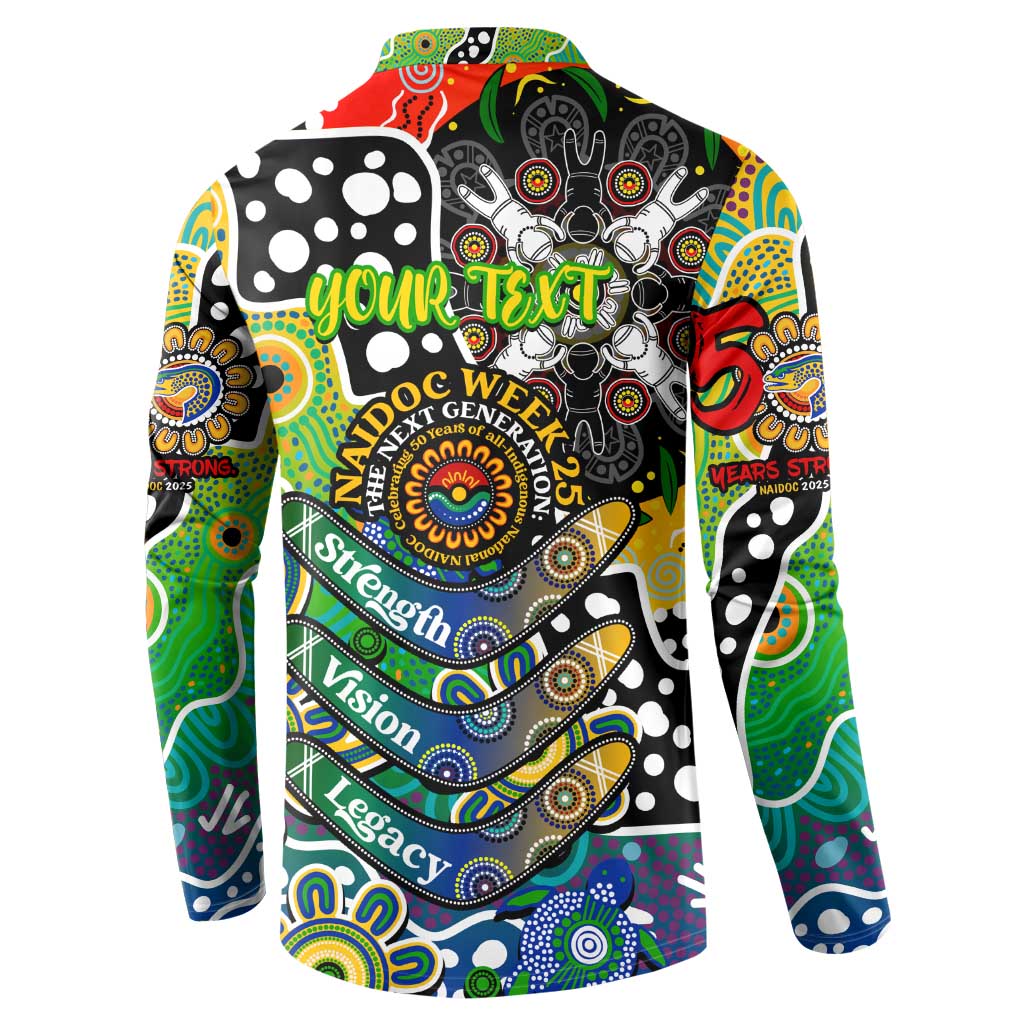 Personalised Eels NRL Celebrating 50 Years of Naidoc Button Sweatshirt NAIDOC Week 2025 Aboriginal