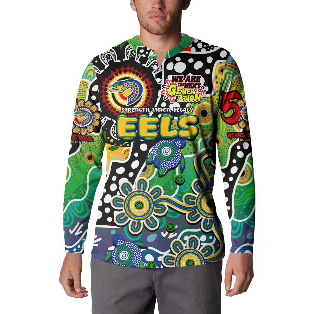 Personalised Eels NRL Celebrating 50 Years of Naidoc Button Sweatshirt NAIDOC Week 2025 Aboriginal