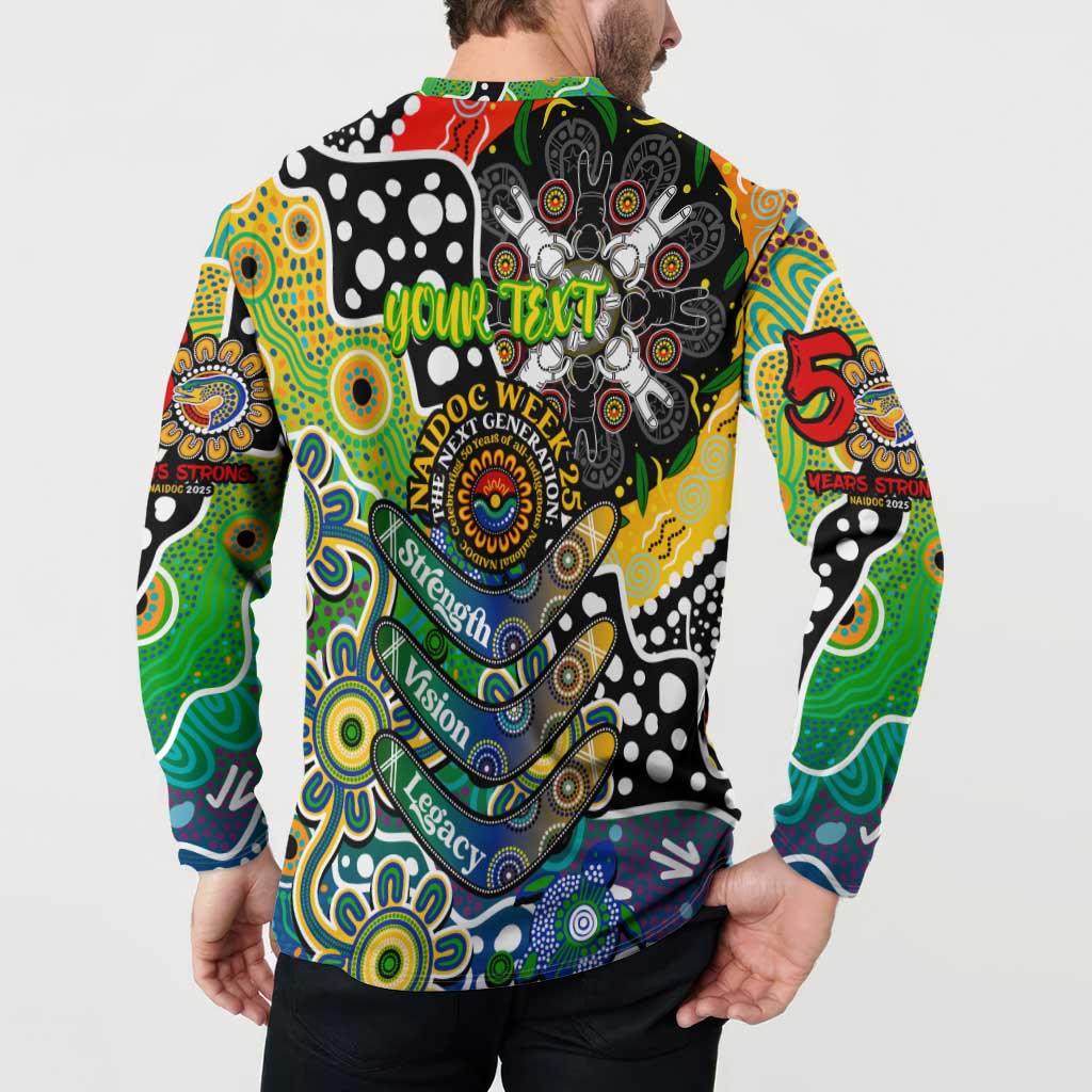 Personalised Eels NRL Celebrating 50 Years of Naidoc Button Sweatshirt NAIDOC Week 2025 Aboriginal