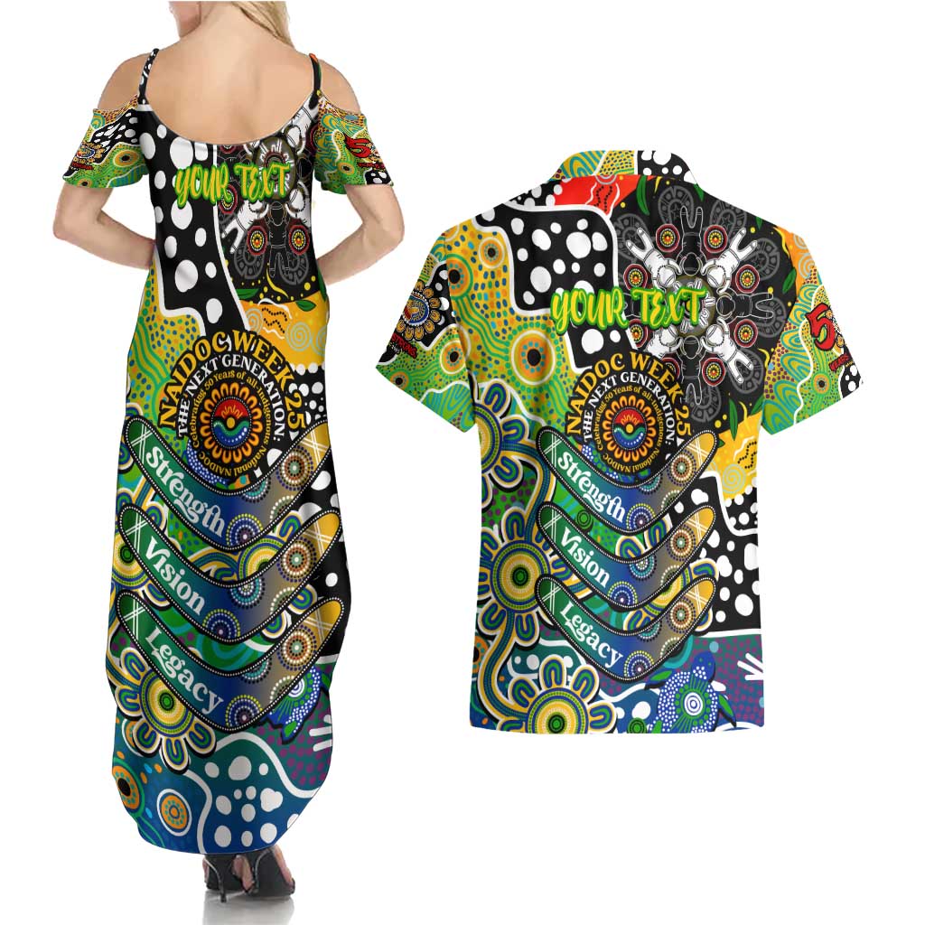 Personalised Eels NRL Celebrating 50 Years of Naidoc Couples Matching Summer Maxi Dress and Hawaiian Shirt NAIDOC Week 2025 Aboriginal