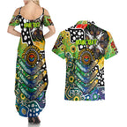 Personalised Eels NRL Celebrating 50 Years of Naidoc Couples Matching Summer Maxi Dress and Hawaiian Shirt NAIDOC Week 2025 Aboriginal