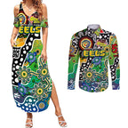 Personalised Eels NRL Celebrating 50 Years of Naidoc Couples Matching Summer Maxi Dress and Long Sleeve Button Shirt NAIDOC Week 2025 Aboriginal