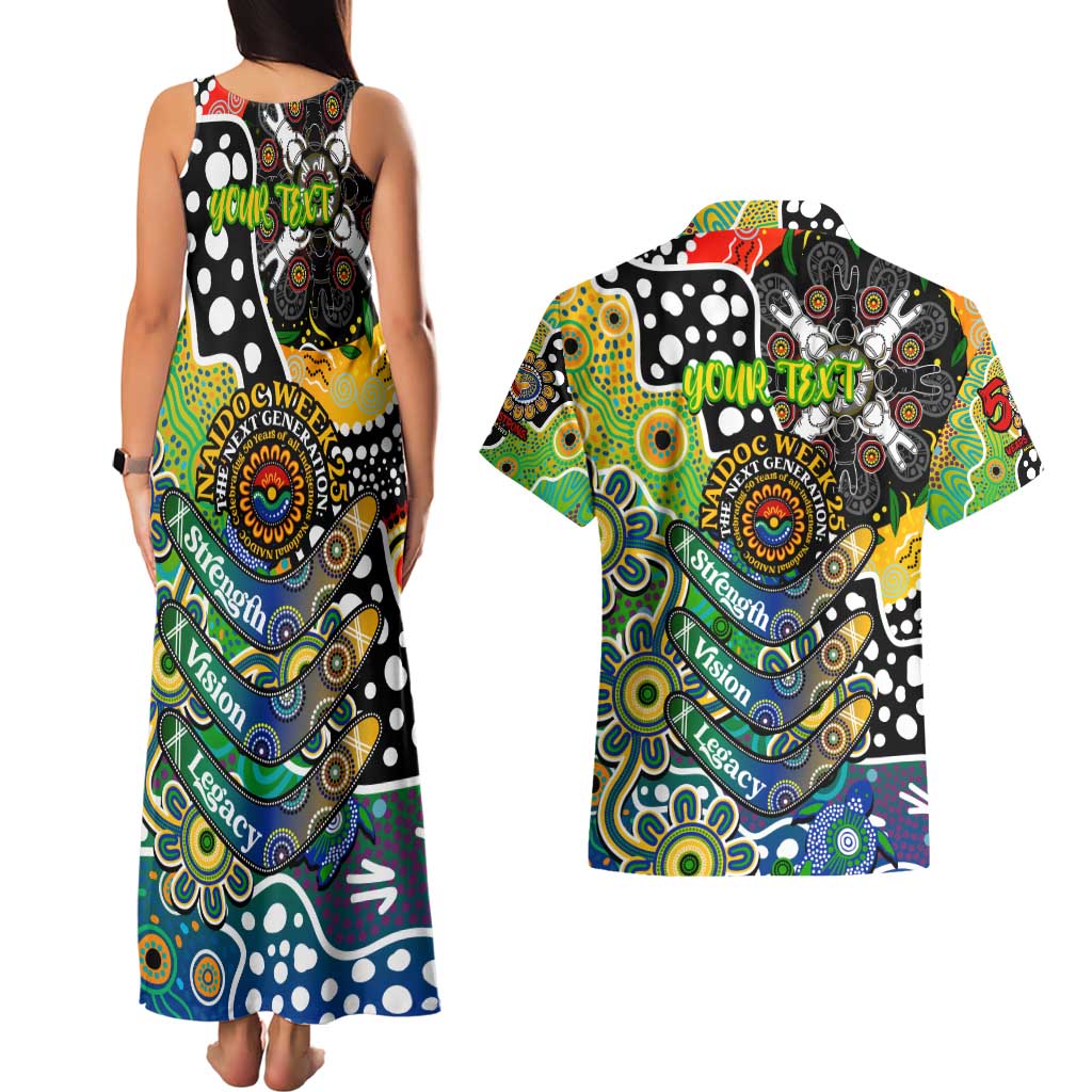 Personalised Eels NRL Celebrating 50 Years of Naidoc Couples Matching Tank Maxi Dress and Hawaiian Shirt NAIDOC Week 2025 Aboriginal
