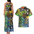 Personalised Eels NRL Celebrating 50 Years of Naidoc Couples Matching Tank Maxi Dress and Hawaiian Shirt NAIDOC Week 2025 Aboriginal