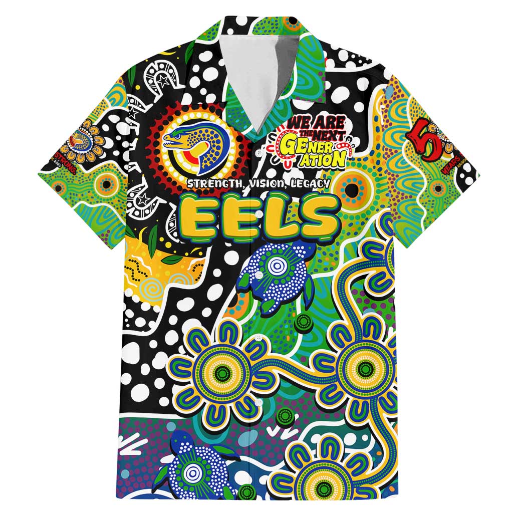 Personalised Eels NRL Celebrating 50 Years of Naidoc Family Matching Mermaid Dress and Hawaiian Shirt NAIDOC Week 2025 Aboriginal