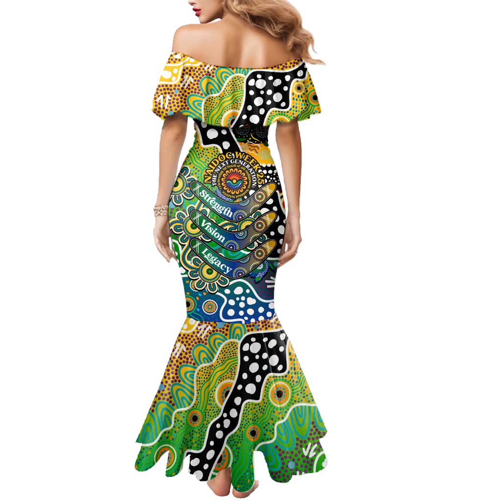 Personalised Eels NRL Celebrating 50 Years of Naidoc Family Matching Mermaid Dress and Hawaiian Shirt NAIDOC Week 2025 Aboriginal