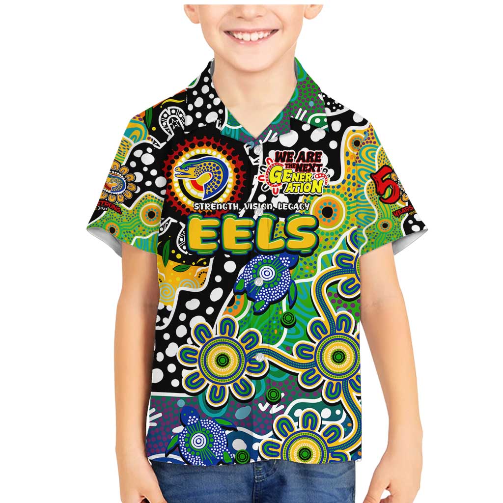 Personalised Eels NRL Celebrating 50 Years of Naidoc Family Matching Mermaid Dress and Hawaiian Shirt NAIDOC Week 2025 Aboriginal