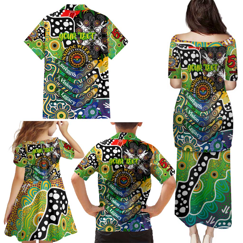 Personalised Eels NRL Celebrating 50 Years of Naidoc Family Matching Puletasi and Hawaiian Shirt NAIDOC Week 2025 Aboriginal
