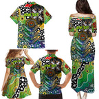 Personalised Eels NRL Celebrating 50 Years of Naidoc Family Matching Puletasi and Hawaiian Shirt NAIDOC Week 2025 Aboriginal