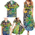 Personalised Eels NRL Celebrating 50 Years of Naidoc Family Matching Summer Maxi Dress and Hawaiian Shirt NAIDOC Week 2025 Aboriginal