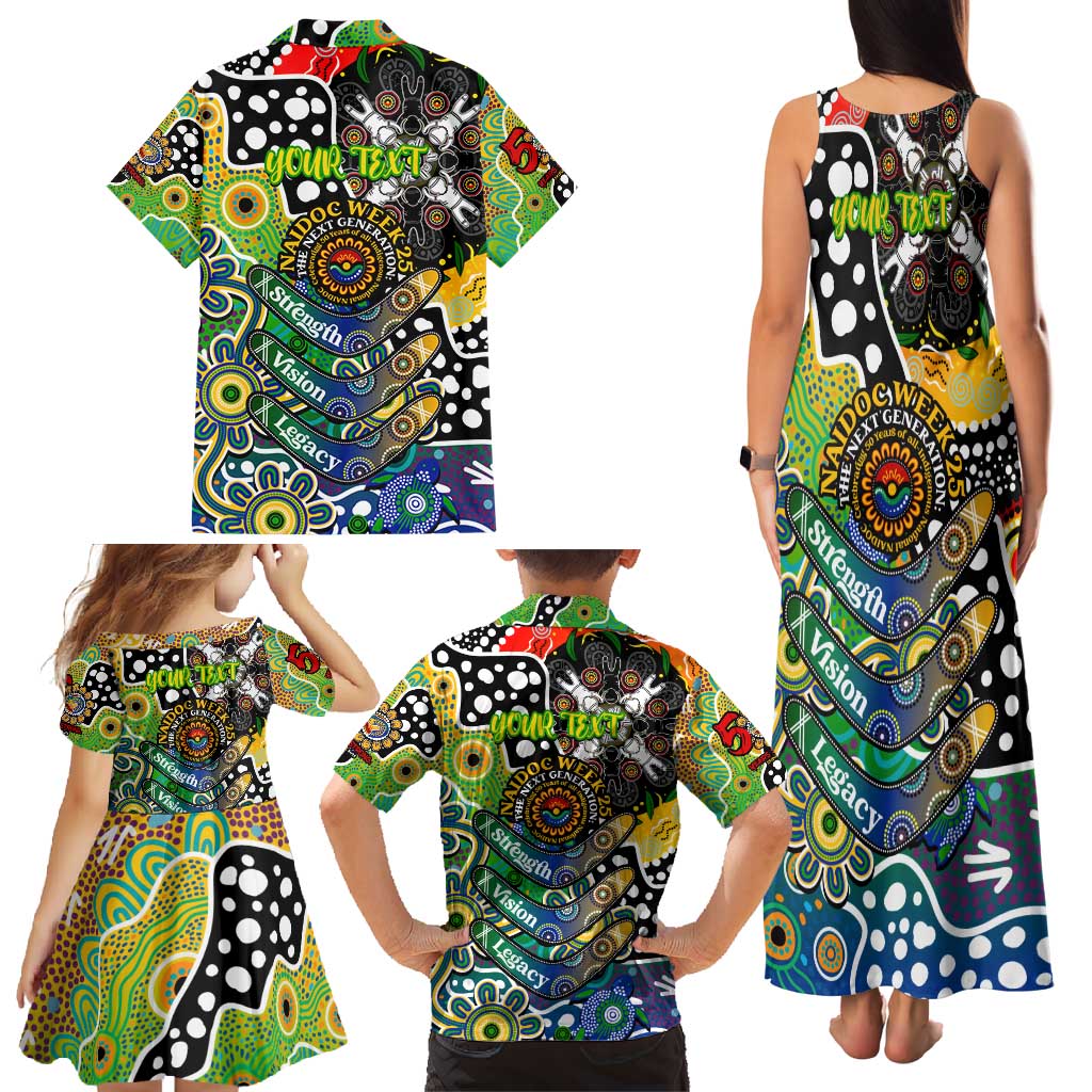 Personalised Eels NRL Celebrating 50 Years of Naidoc Family Matching Tank Maxi Dress and Hawaiian Shirt NAIDOC Week 2025 Aboriginal