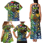 Personalised Eels NRL Celebrating 50 Years of Naidoc Family Matching Tank Maxi Dress and Hawaiian Shirt NAIDOC Week 2025 Aboriginal
