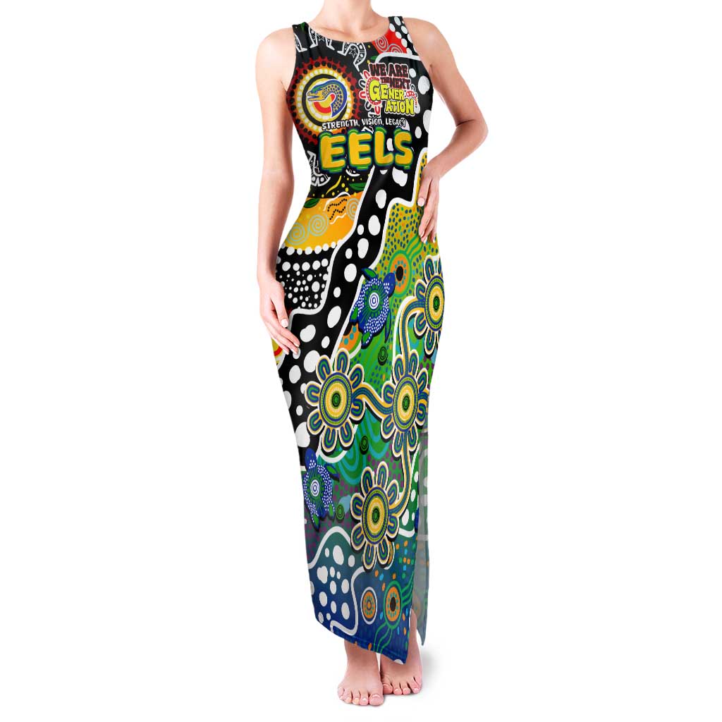 Personalised Eels NRL Celebrating 50 Years of Naidoc Family Matching Tank Maxi Dress and Hawaiian Shirt NAIDOC Week 2025 Aboriginal