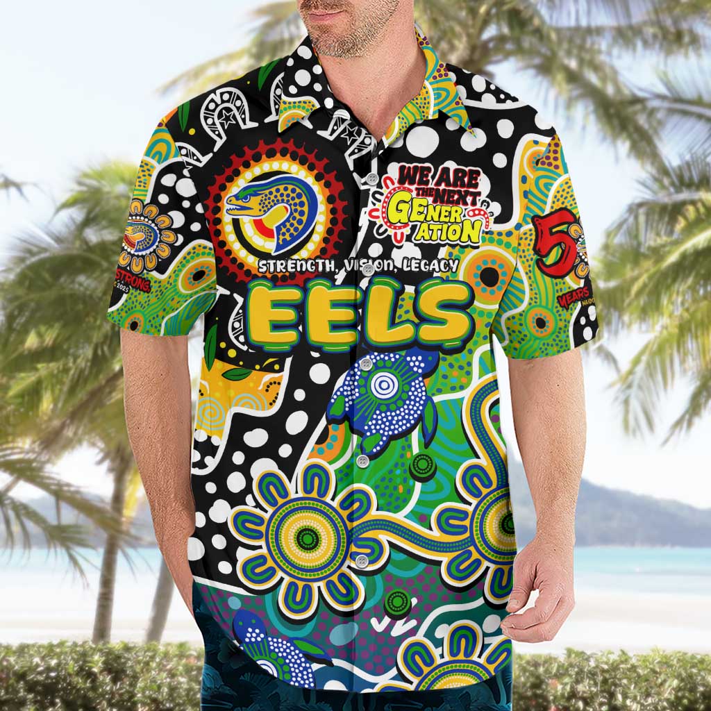 Personalised Eels NRL Celebrating 50 Years of Naidoc Hawaiian Shirt NAIDOC Week 2025 Aboriginal