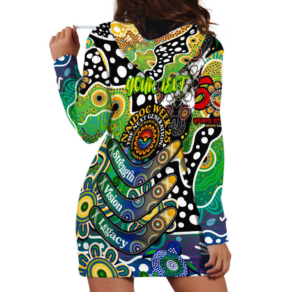 Personalised Eels NRL Celebrating 50 Years of Naidoc Hoodie Dress NAIDOC Week 2025 Aboriginal