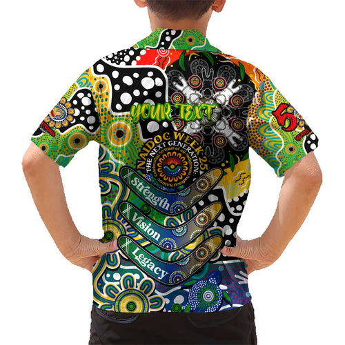 Personalised Eels NRL Celebrating 50 Years of Naidoc Kid Hawaiian Shirt NAIDOC Week 2025 Aboriginal