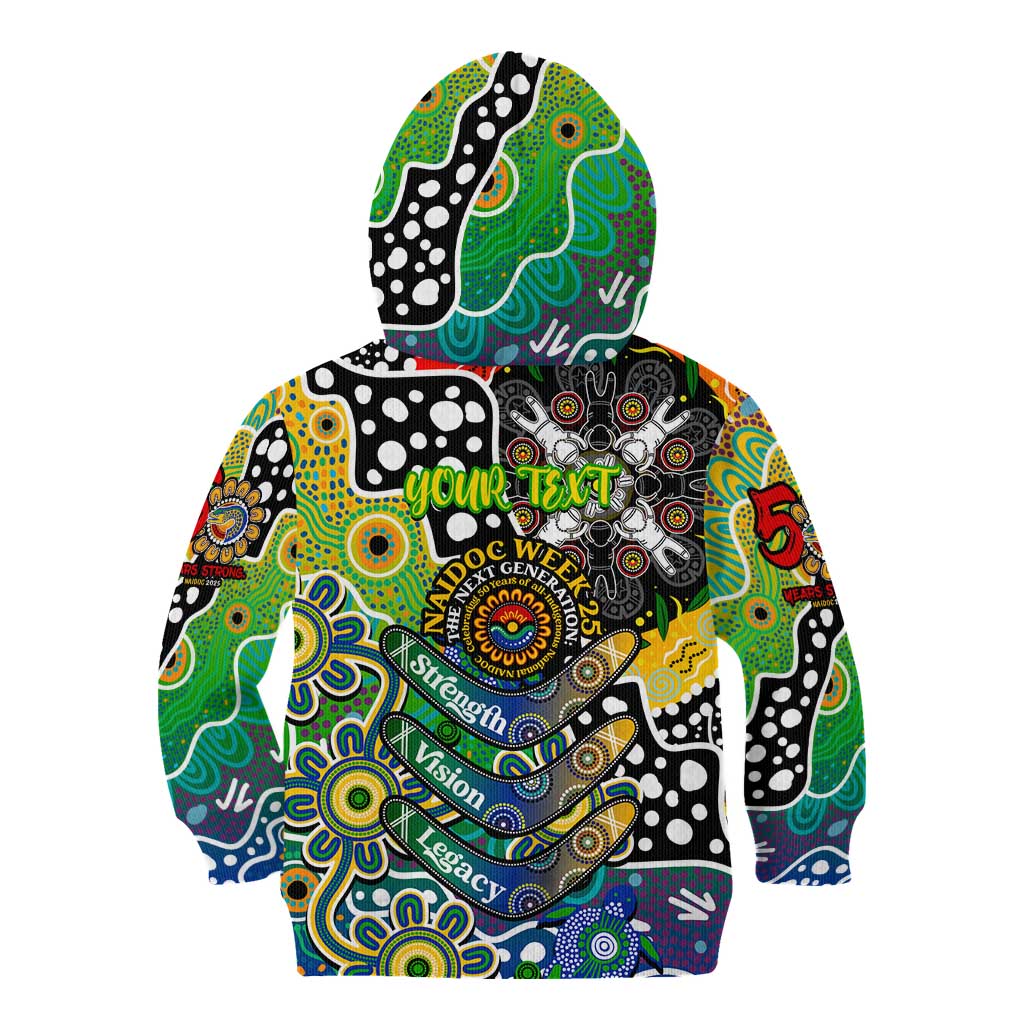 Personalised Eels NRL Celebrating 50 Years of Naidoc Kid Hoodie NAIDOC Week 2025 Aboriginal