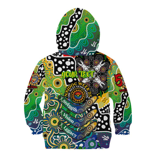 Personalised Eels NRL Celebrating 50 Years of Naidoc Kid Hoodie NAIDOC Week 2025 Aboriginal