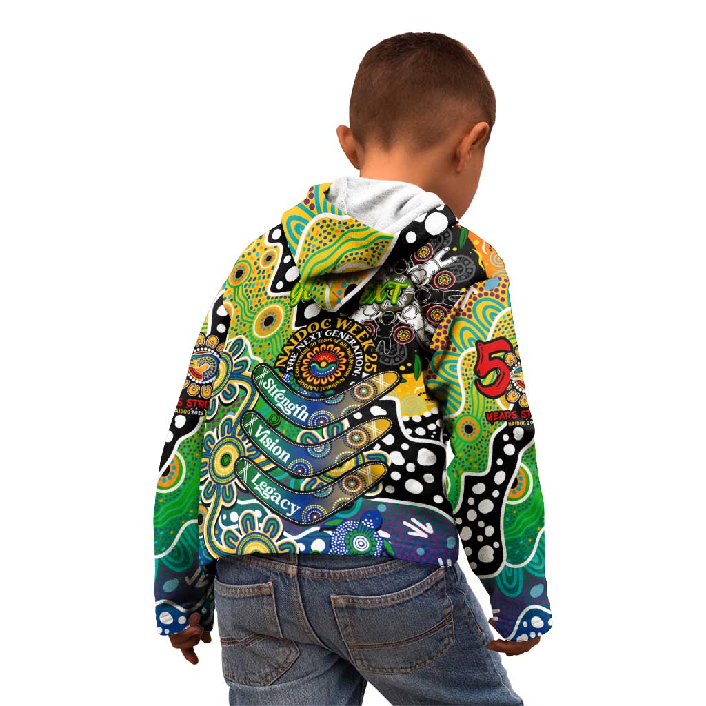 Personalised Eels NRL Celebrating 50 Years of Naidoc Kid Hoodie NAIDOC Week 2025 Aboriginal