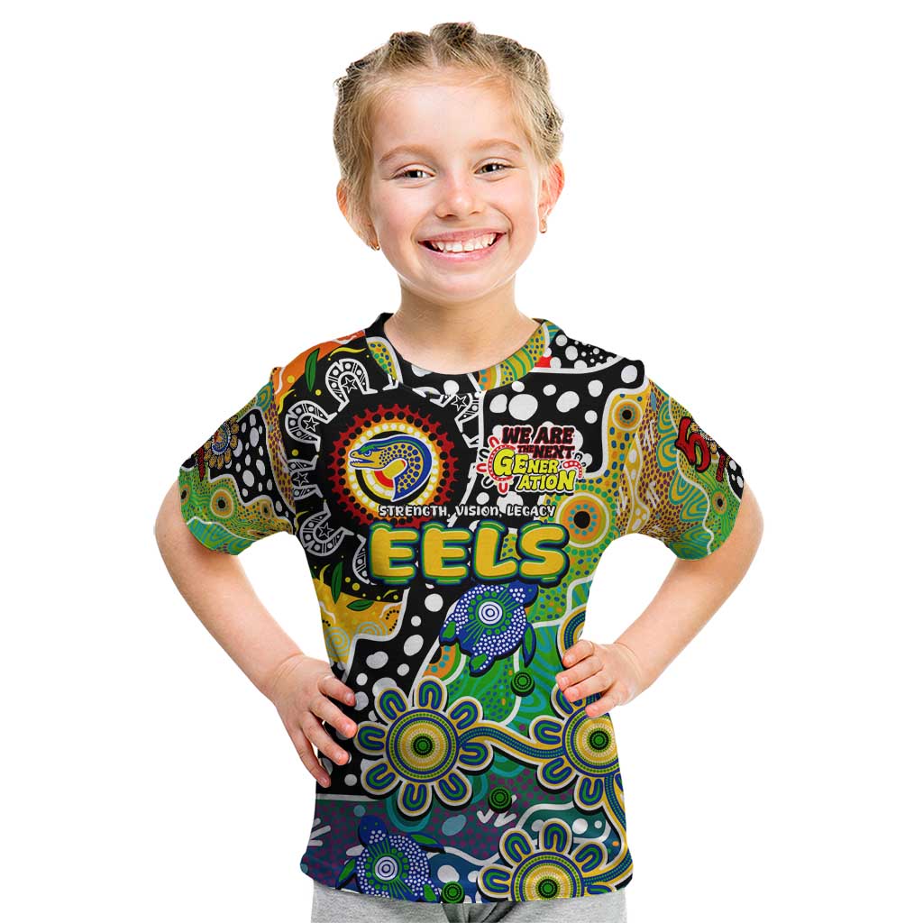 Personalised Eels NRL Celebrating 50 Years of Naidoc Kid T Shirt NAIDOC Week 2025 Aboriginal