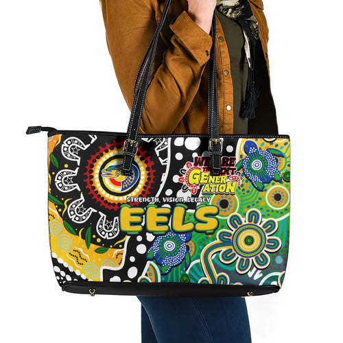 Eels NRL Celebrating 50 Years of Naidoc Leather Tote Bag NAIDOC Week 2025 Aboriginal