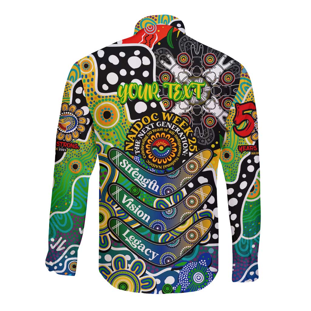 Personalised Eels NRL Celebrating 50 Years of Naidoc Long Sleeve Button Shirt NAIDOC Week 2025 Aboriginal