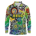Personalised Eels NRL Celebrating 50 Years of Naidoc Long Sleeve Polo Shirt NAIDOC Week 2025 Aboriginal