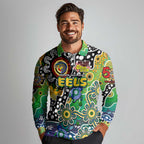 Personalised Eels NRL Celebrating 50 Years of Naidoc Long Sleeve Polo Shirt NAIDOC Week 2025 Aboriginal