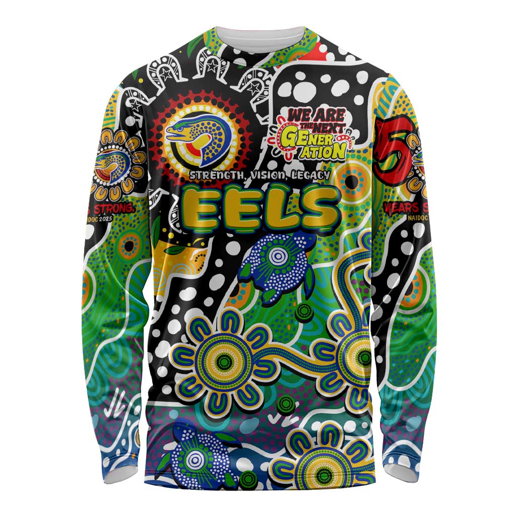 Personalised Eels NRL Celebrating 50 Years of Naidoc Long Sleeve Shirt NAIDOC Week 2025 Aboriginal