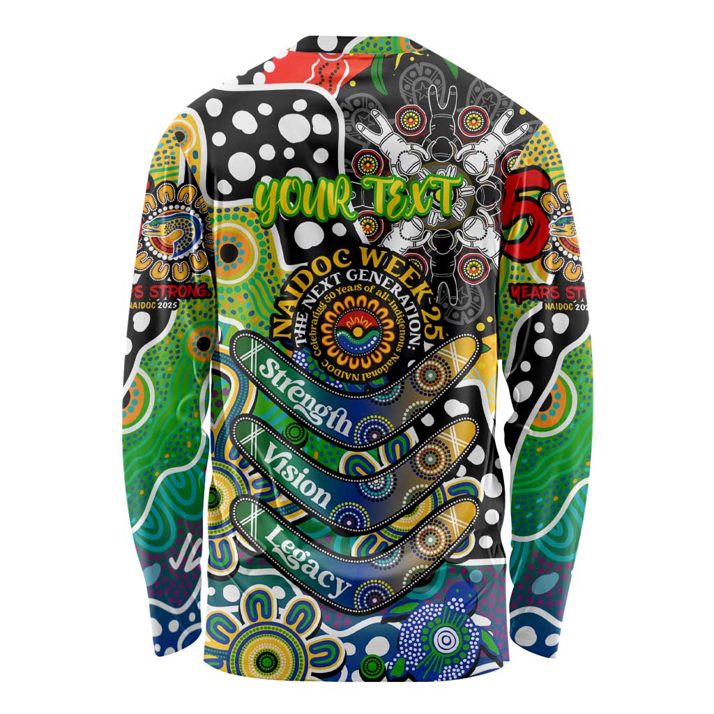 Personalised Eels NRL Celebrating 50 Years of Naidoc Long Sleeve Shirt NAIDOC Week 2025 Aboriginal