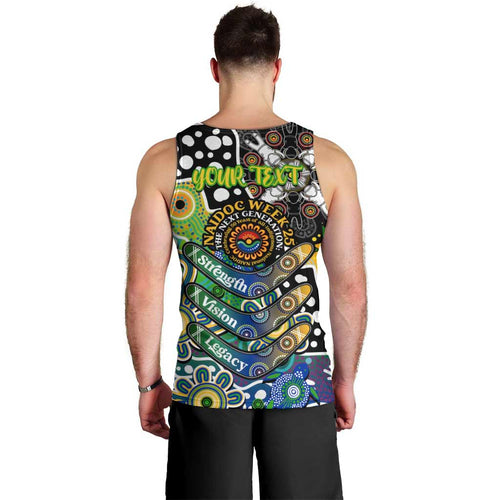 Personalised Eels NRL Celebrating 50 Years of Naidoc Men Tank Top NAIDOC Week 2025 Aboriginal