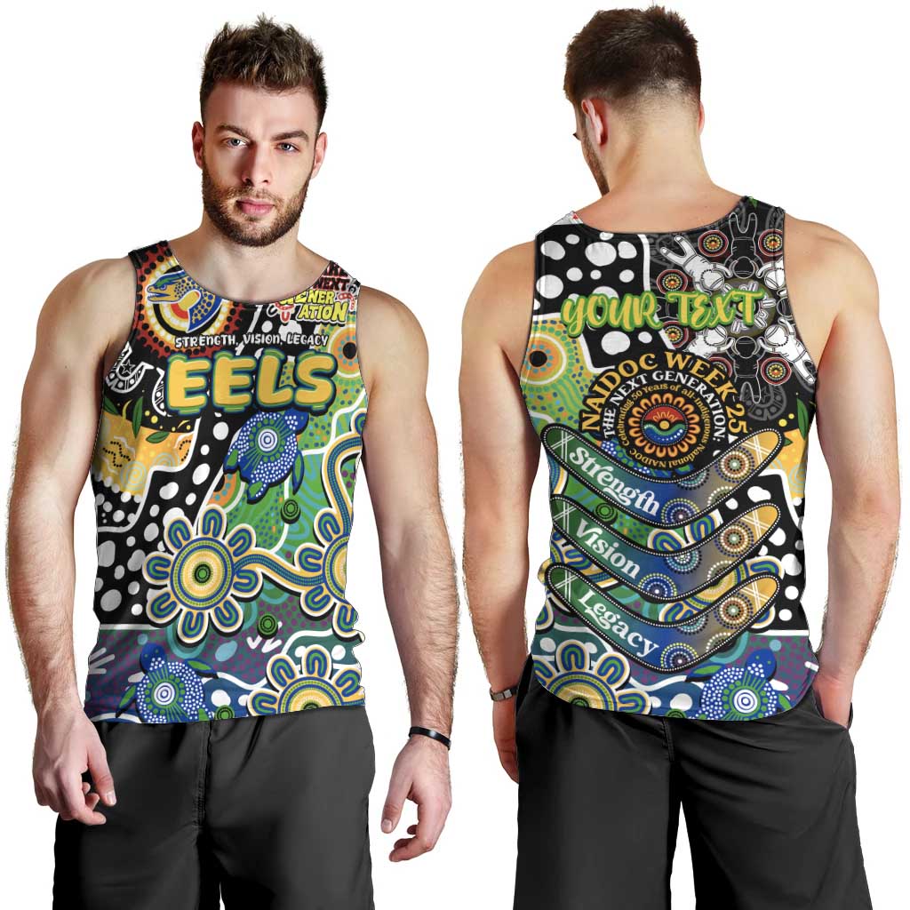 Personalised Eels NRL Celebrating 50 Years of Naidoc Men Tank Top NAIDOC Week 2025 Aboriginal