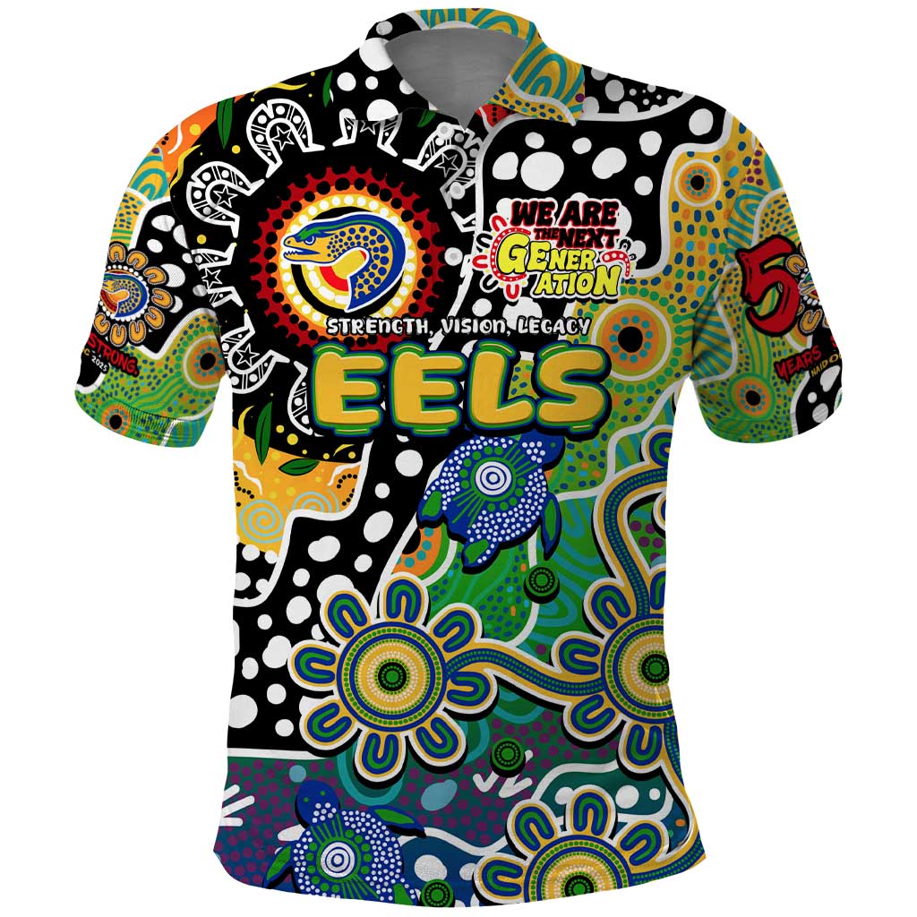 Personalised Eels NRL Celebrating 50 Years of Naidoc Polo Shirt NAIDOC Week 2025 Aboriginal