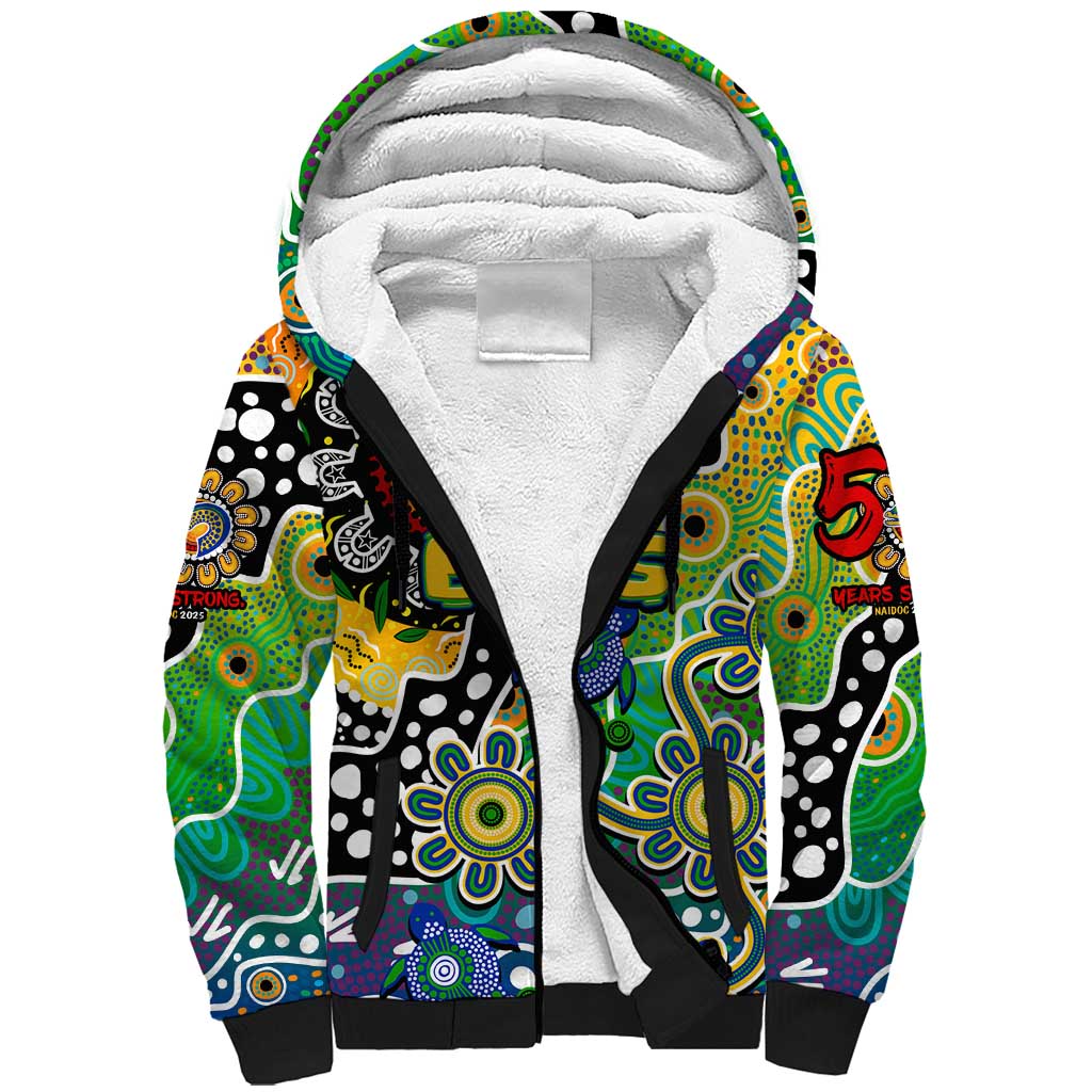 Personalised Eels NRL Celebrating 50 Years of Naidoc Sherpa Hoodie NAIDOC Week 2025 Aboriginal