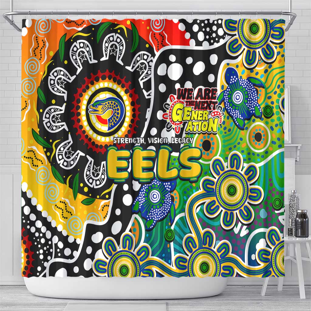 Eels NRL Celebrating 50 Years of Naidoc Shower Curtain NAIDOC Week 2025 Aboriginal