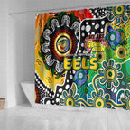 Eels NRL Celebrating 50 Years of Naidoc Shower Curtain NAIDOC Week 2025 Aboriginal