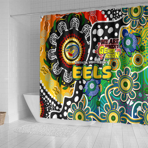 Eels NRL Celebrating 50 Years of Naidoc Shower Curtain NAIDOC Week 2025 Aboriginal