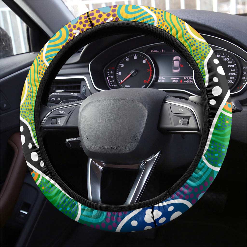 Eels NRL Celebrating 50 Years of Naidoc Steering Wheel Cover NAIDOC Week 2025 Aboriginal