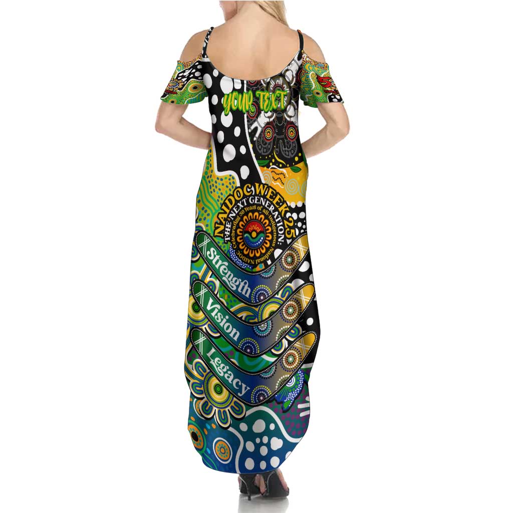Personalised Eels NRL Celebrating 50 Years of Naidoc Summer Maxi Dress NAIDOC Week 2025 Aboriginal