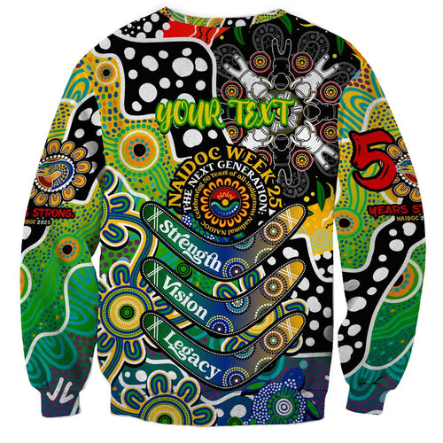 Personalised Eels NRL Celebrating 50 Years of Naidoc Sweatshirt NAIDOC Week 2025 Aboriginal