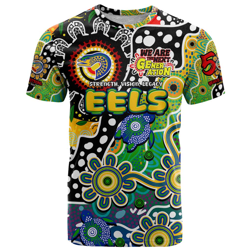 Personalised Eels NRL Celebrating 50 Years of Naidoc T Shirt NAIDOC Week 2025 Aboriginal