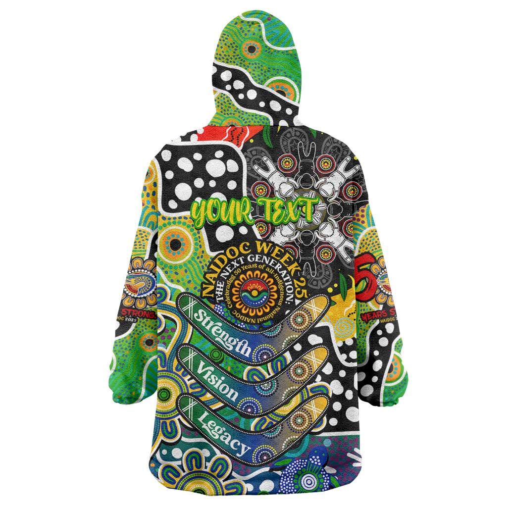 Personalised Eels NRL Celebrating 50 Years of Naidoc Wearable Blanket Hoodie NAIDOC Week 2025 Aboriginal
