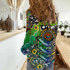 Personalised Eels NRL Celebrating 50 Years of Naidoc Women Casual Shirt NAIDOC Week 2025 Aboriginal