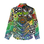 Personalised Eels NRL Celebrating 50 Years of Naidoc Women Casual Shirt NAIDOC Week 2025 Aboriginal